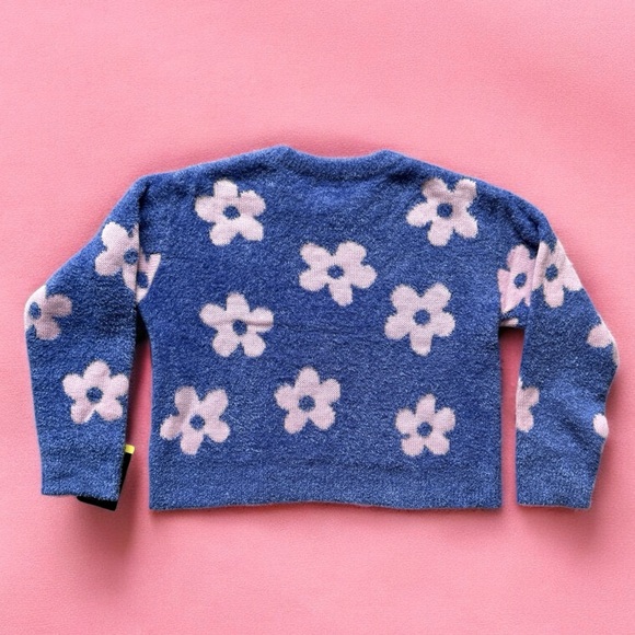 Art Class Blue and Pink Floral Sweater - Picture 3 of 4